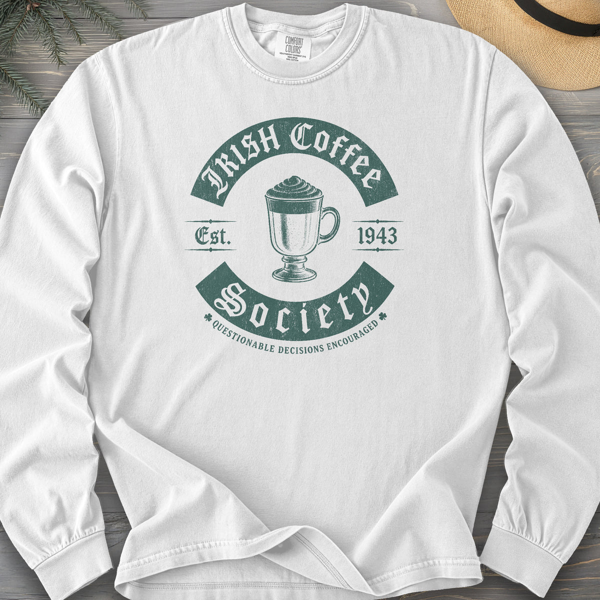 Irish Coffee Society Comfort Colors 6014 Long Sleeve