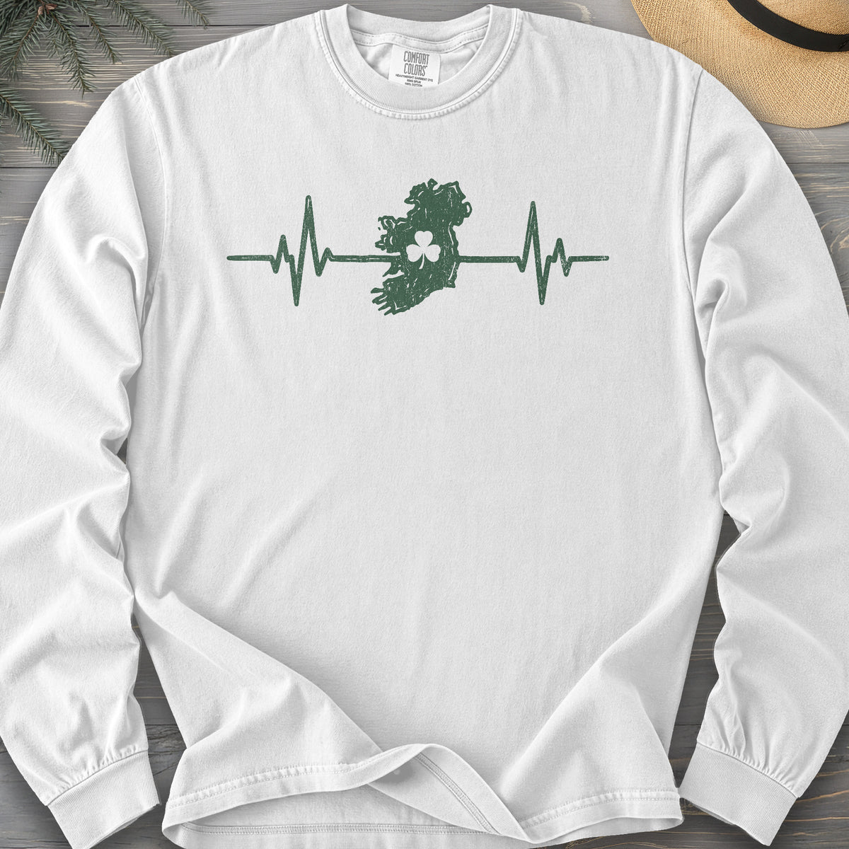 Ireland Heartbeat Comfort Colors 6014 Long Sleeve
