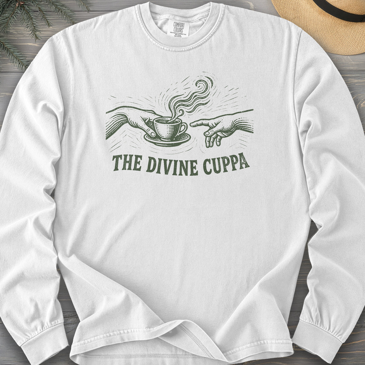 The Divine Cuppa Comfort Colors 6014 Long Sleeve