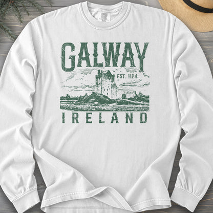 Galway Ireland Vintage Print Long Sleeve Shirt