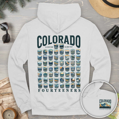 Colorado Fourteeners Front/Back Print Hoodie