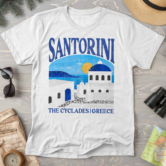 Santorini Greece "Big and Bold" Comfort Colors T-Shirt