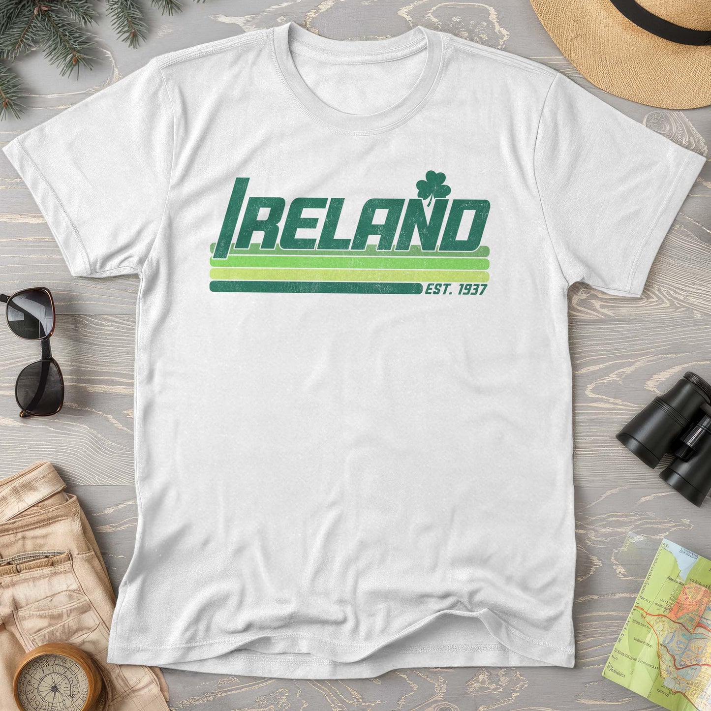 Ireland Retro Stripe Comfort Colors T-Shirt