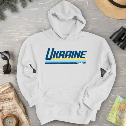 Ukraine Retro Stripe Hoodie