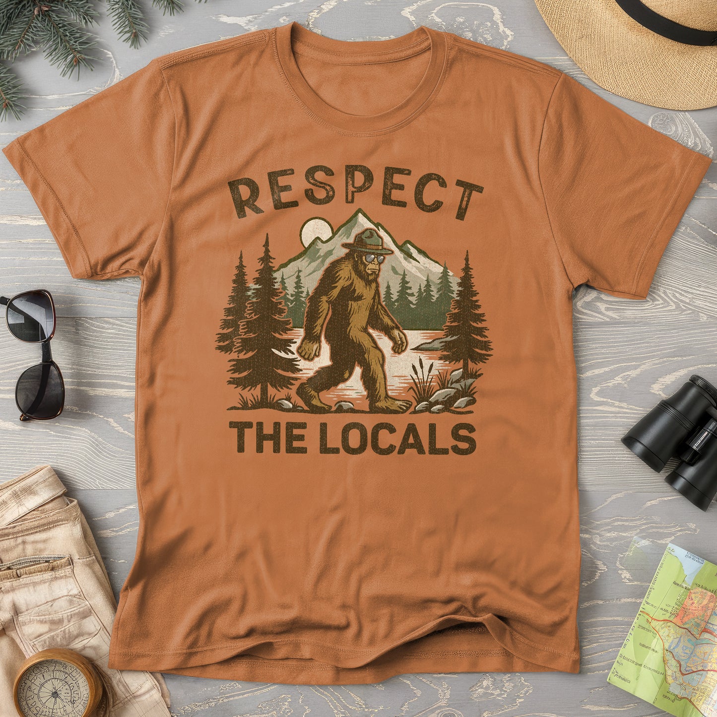 Respect The Locals Bigfoot Ranger T-Shirt