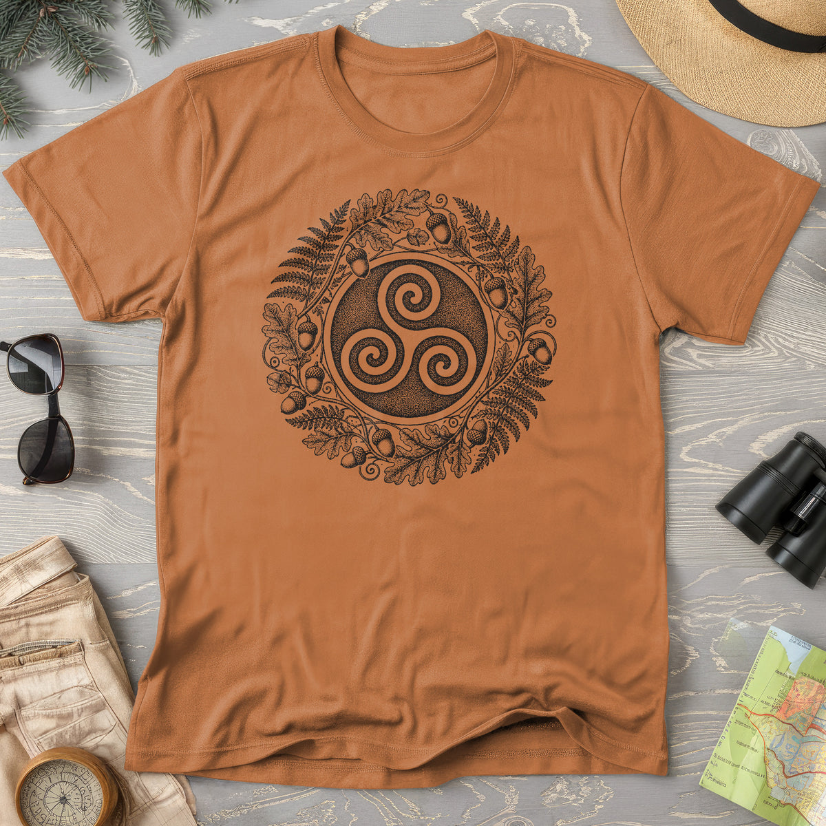 Autumn Triskele Wreath T-Shirt