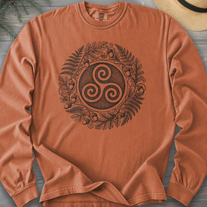 Autumn Triskele Wreath Comfort Colors 6014 Long Sleeve