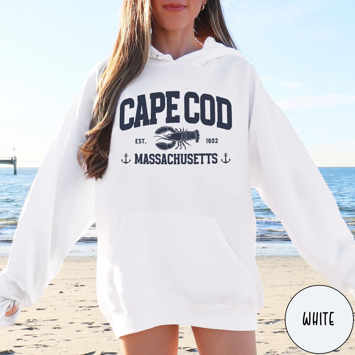 Bargain Bin Overstock! Cape Cod "Nautical Lobster" Hoodie